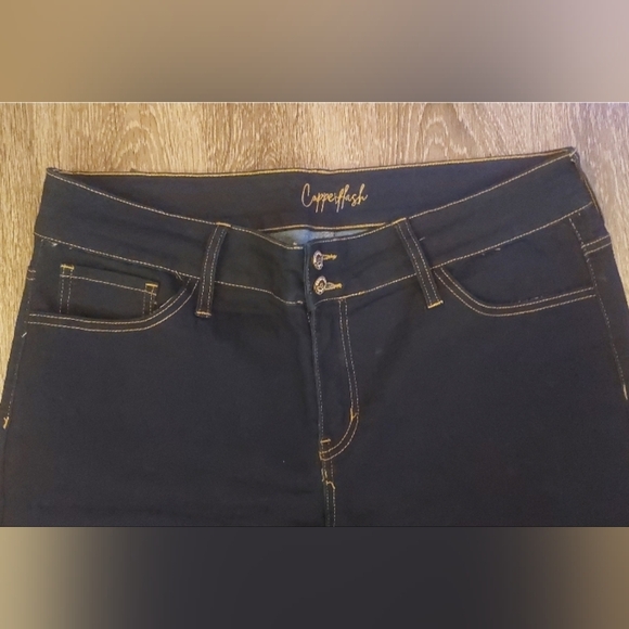 Copperflash Dark Wash Curvy Bermuda Denim High Rise Jean Shorts Size 18W Jorts - Picture 2 of 8